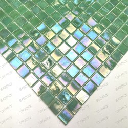 Mosaic glass wal and Floor Imperial Vert