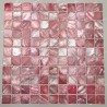 Mosaic tile of Pearl tile shower bath Pearl Nacarat Rouge