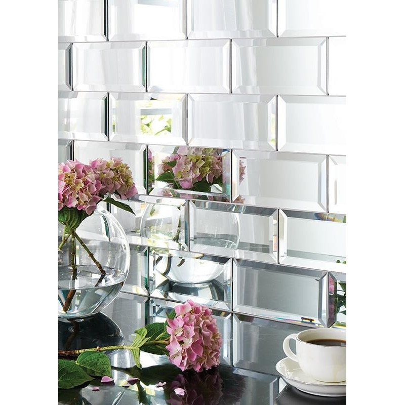 Metro tile mirror glass mosaic for kitchen backsplash Scott