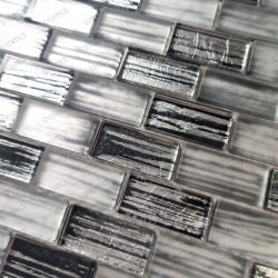 Glass tiles and mosaics for kitchen and bathroom walls Haines Gris