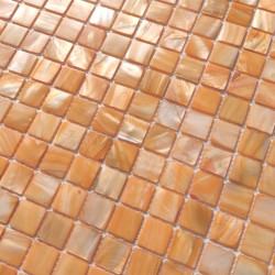carrelage mosaique de nacre salledebain et douche Nacarat Orange