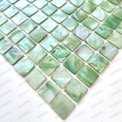 Shell mosaic tile kitchen and bathroom Nacarat Vert
