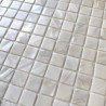 azulejo de mosaico de perlas perlas de baño Nacarat Blanc