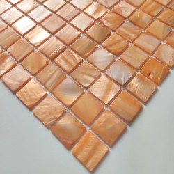 mosaic tile of Pearl tile shower bath Pearl 1m Nacarat Orange