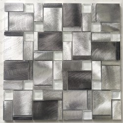 mosaico aluminio muro cocina ducha baño JARROD
