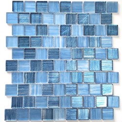 Mosaico de vidrio para ducha bano y cocina Drio bleu