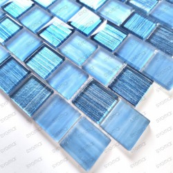Glass mosaic for bathroom shower kitchen Drio bleu