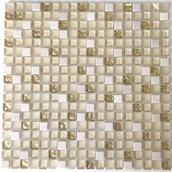 Tile mosaic glass and stone 1 sheet Luxury