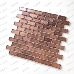 Copper colored glass tile for bathroom and kitchen Nikos