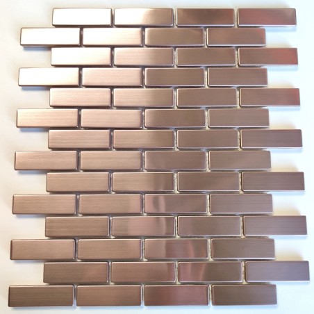 Mosaic tile backspalsh kitchen stainless steel Logan Cuivre Mosaic tile backspalsh kitchen stainless steel Logan Cuivre