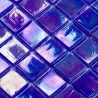 mosaico azul iridiscente de vidrio Imperial Petrole