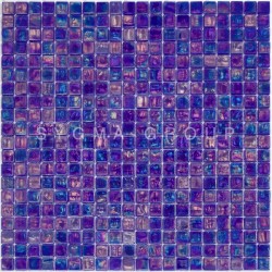 mosaico azul iridiscente para suelo y pared Imperail Petrole 1m2