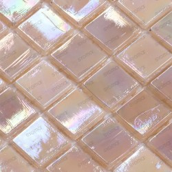 mosaico de vidrio iridiscente para la ducha y el baño Imperial Rose