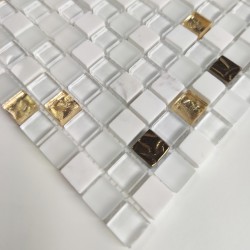 Azulejo de piedra del cuarto de baño de mosaico y cristal Glow
