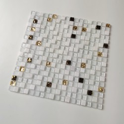 Azulejo de piedra del cuarto de baño de mosaico y cristal Glow