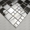 Mosaico de acero inoxidable con efecto espejo para cocina o baño Coretto
