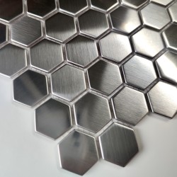 Stainless steel hexagonal tile for wall or floor Rossini