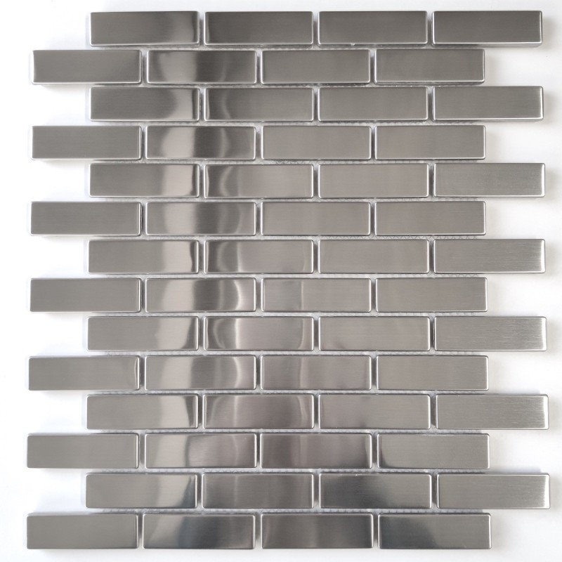 backsplash kitchen stainless steel mosaic Logan