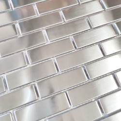 stainless steel splashback kitchen shower tiles cm-brique64