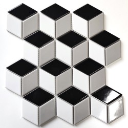 Ceramic mosaic floor and wall tiles model KUBO