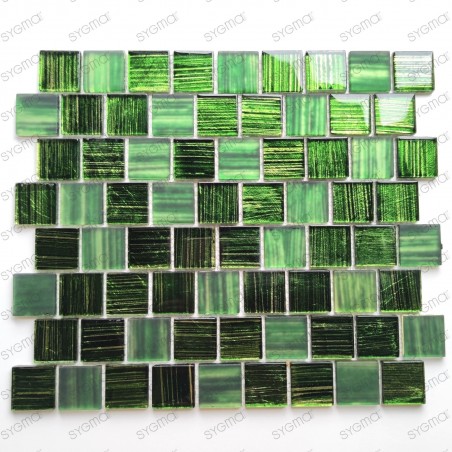 Glass mosaic for bathroom shower kitchen Drio vert