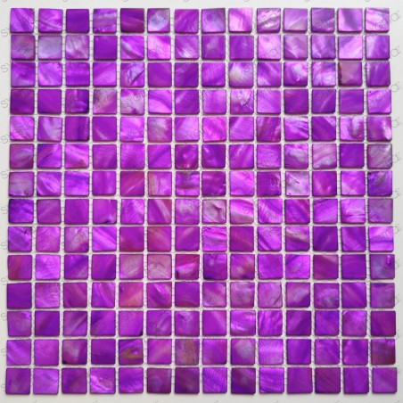 azulejo de mosaico de perlas perlas de baño Nacarat Violet