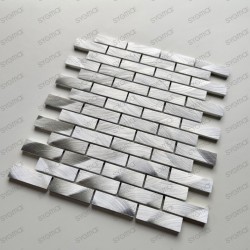 mosaico aluminio frente cocina ducha baño ATOM