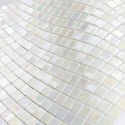 Tile glass mosaic wall and floor model Imperial Blanc