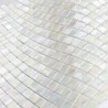 Azulejos de vidrio mosaico blanco modelo Imperial Blanc