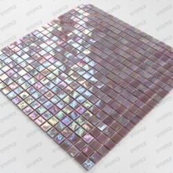 Mosaic glass tile shower and bathroom model Imperial Violet