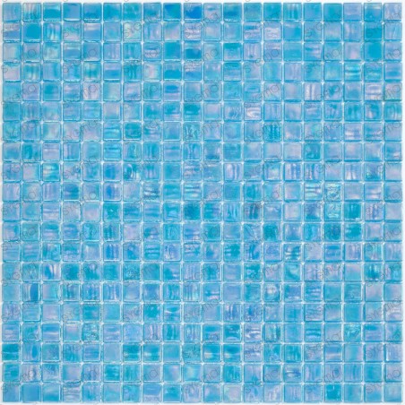 Pate de verre mosaique sol et mur modele Imperial Bleu