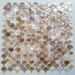 Natural mother of pearl mosaic tile for floor or wall model SILENE