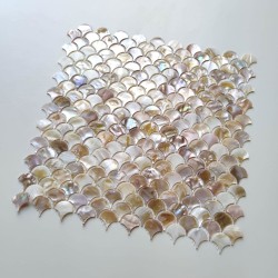 mosaique carrelage en nacre REDONDO ROUGE