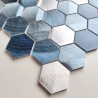 Aluminium mosaic backsplash kitchen tile shower model Abbie Bleu