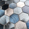 Aluminium mosaic backsplash kitchen tile shower model Abbie Bleu
