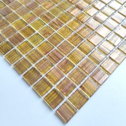 glass mosaic tiles bathroom and shower model Plaza Ocre