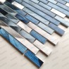 Backsplash kitchen blue aluminium mosaic shower model Wadiga Bleu