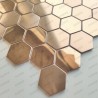 Stainless steel mosaic copper tiles for kitchen wall model DARIO