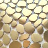 Stainless steel mosaic floor and wall splashback kitchen model GALET OR
