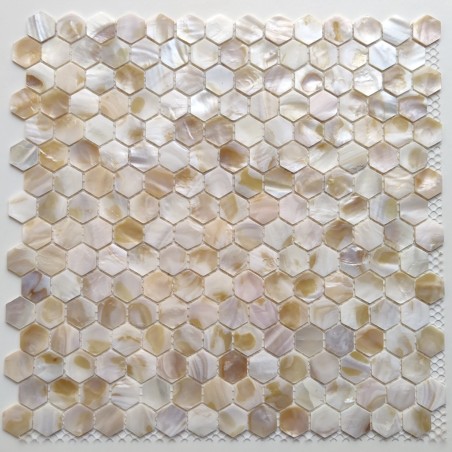 Mosaique de nacre pour sol ou mur modele SAORI