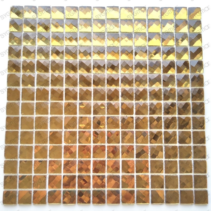 Mosaico de vidrio efecto diamante para pared modelo Adama Or