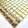 Mosaique verre effet diamant carrelage mur modele Adama Or