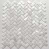 Carreaux mosaique nacre veritable blanc modele LIVVO