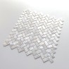 real white mother of pearl mosaic tiles model Livvo