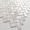 Azulejos de mosaico de madreperla blanca Modelo LIVVO