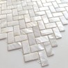 Carreaux mosaique nacre veritable blanc modele LIVVO