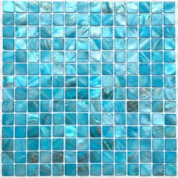 Mosaic tile of Pearl tile shower bath Pearl Nacarat Bleu