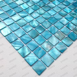 azulejo de mosaico de nacar para baño y cocina Nacarat Bleu