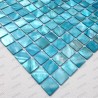 Mosaique de nacre coquillage salle de bains ou cuisine Nacarat Bleu