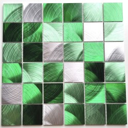 Azulejo cocina aluminio mosaico ducha y baño CARSON VERT